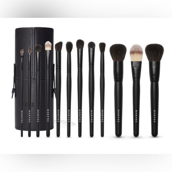 Morphe Vacay Face & Eye brush set OS NEW Without tags 12 with storage container - Picture 1 of 3